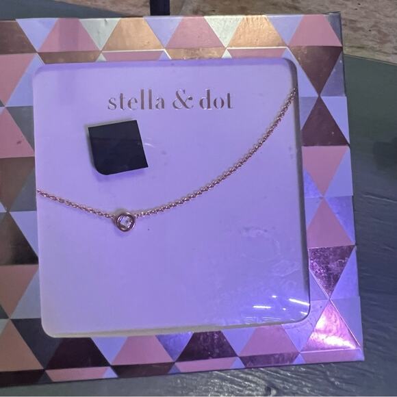 Stella & Dot Rose Gold Make a Wish Necklace NEW - Picture 2 of 5